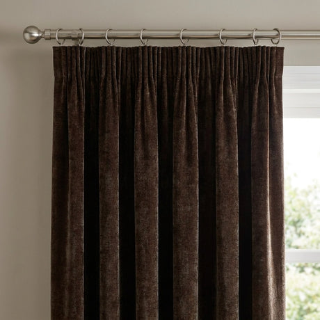 Heavy Chenille Lined Tape Top Pencil Pleat Curtains 8