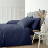 Catherine Lansfield Brushed Cotton Duvet Cover Set with Pillowcase Lansfield Blue