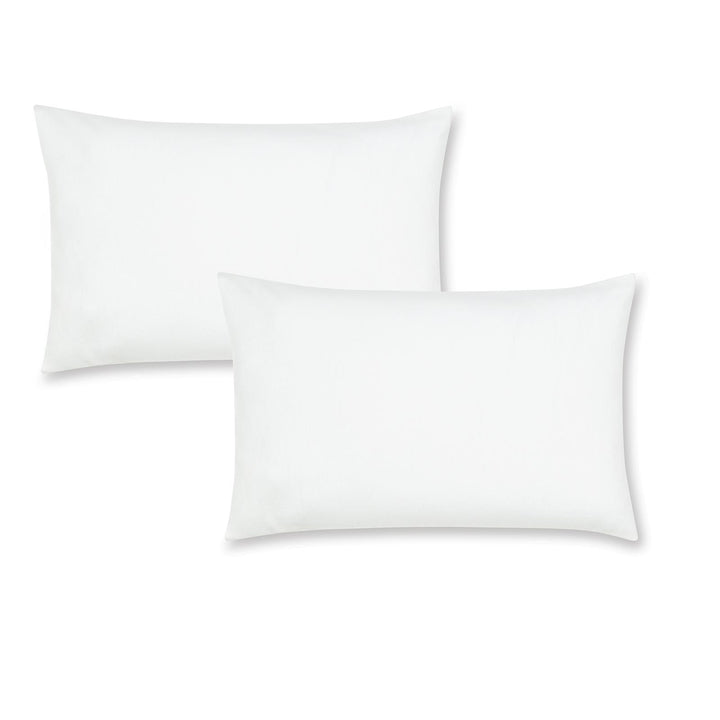 Brushed Cotton Pillowcase Pair White - Ideal