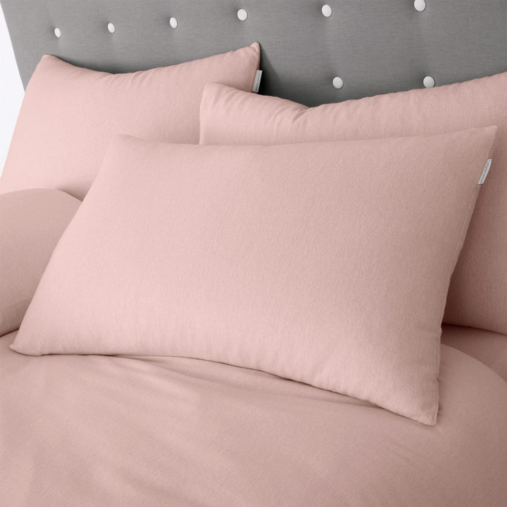 Brushed Cotton Pink Duvet Cover Set - Ideal