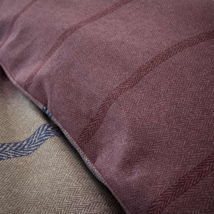 Brushed Melrose Tweed Check Plum Duvet Cover Set - Ideal