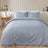 Catherine Lansfield Brushed Stripe Cotton Reversible Super King Duvet Cover Set with Pillowcases Blue