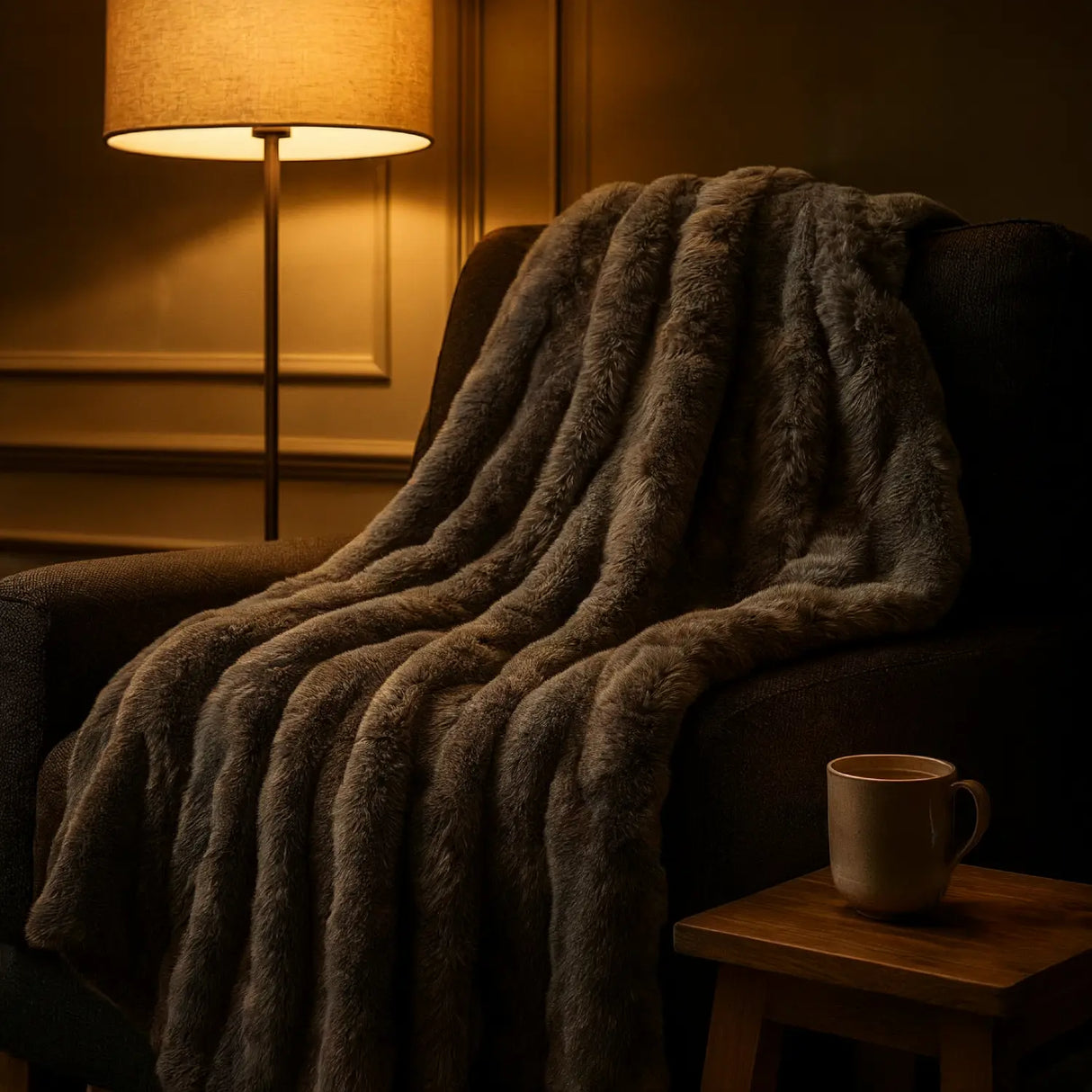 Luxury Fur 3D Throw Blanket 150 x 200cm by Rapport Home 5