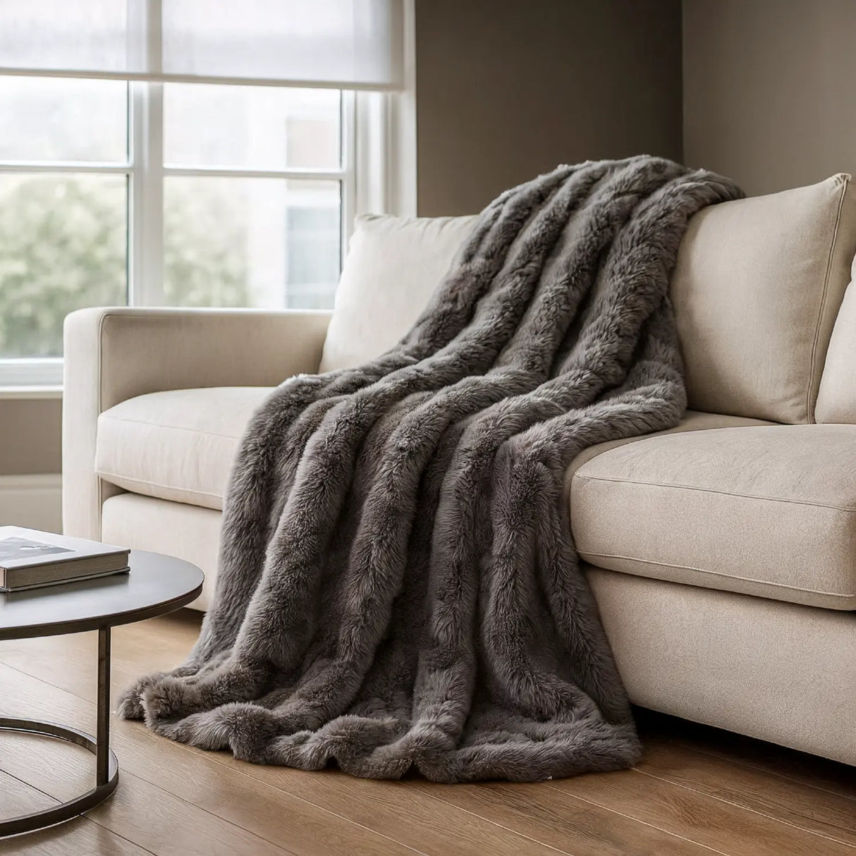 Luxury Fur 3D Throw Blanket 150 x 200cm by Rapport Home 2