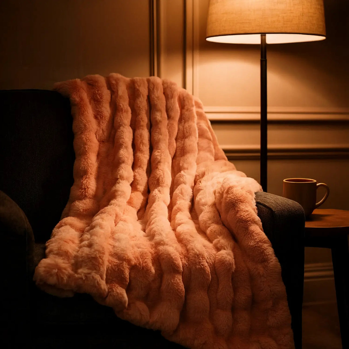 Luxury Fur 3D Throw Blanket 150 x 200cm by Rapport Home 12