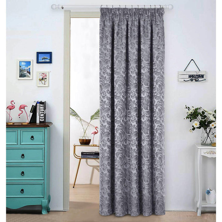 Buckingham Jacquard Door Curtain Grey - Ideal