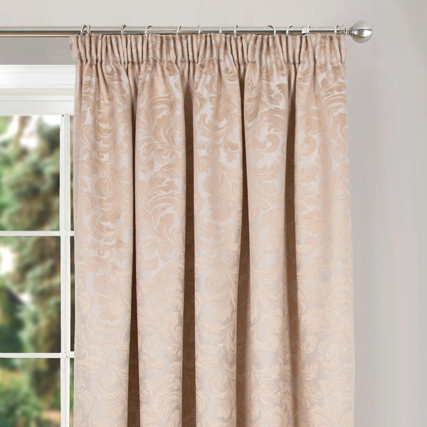 Buckingham Jacquard Tape Top Curtains Natural - Ideal