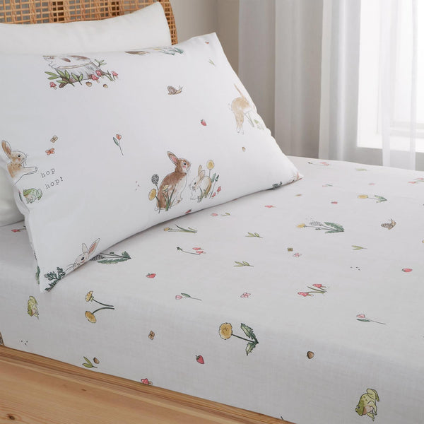 Bunny Rabbit Friends 100% Cotton Fitted Sheet - Ideal