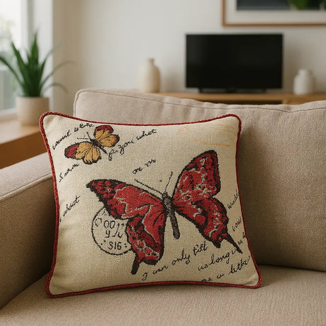 Tapestry Cushion Cover 18"x18" (45cm x 45cm) - Butterfly