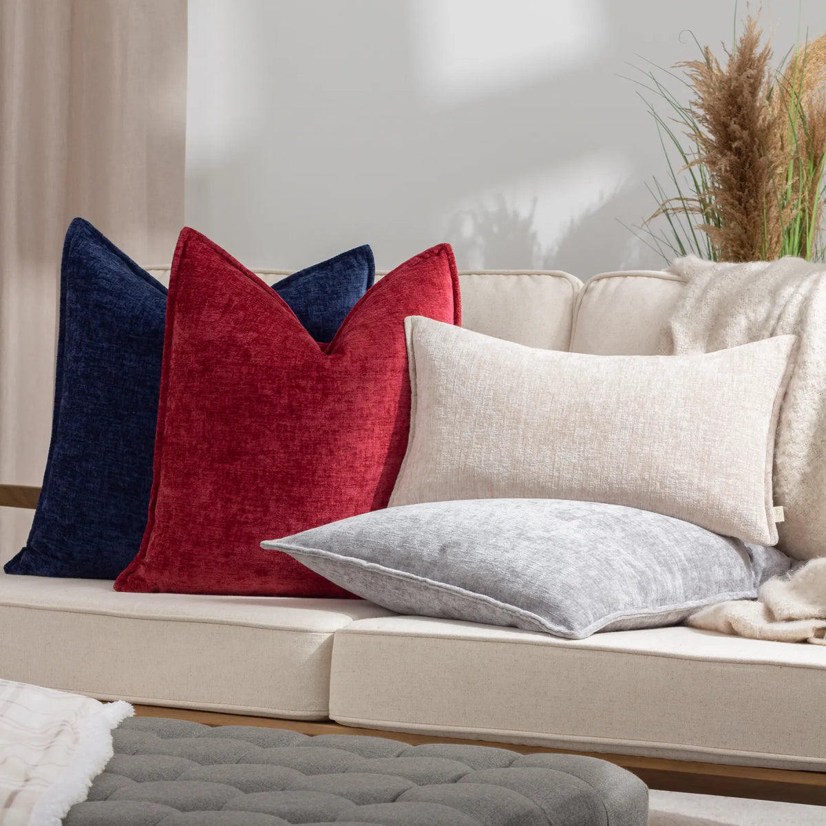 Buxton Super Soft Red Cushion Cover 50cm x 50cm (50cmx50cm) - additional product view 3