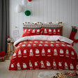 Christmas Jolly Santa Fleece Duvet Cover Set
