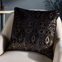 Tayanna Metallic Velvet Cushion Cover 20" x 20" by Paoletti
