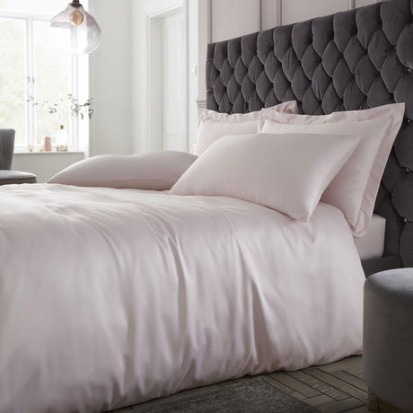 Catherine Lansfield Silky Soft Satin Duvet Cover Set - Blush