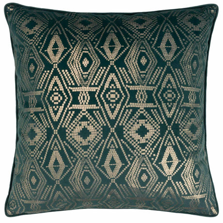 Tayanna Metallic Velvet Cushion Cover 20" x 20" by Paoletti