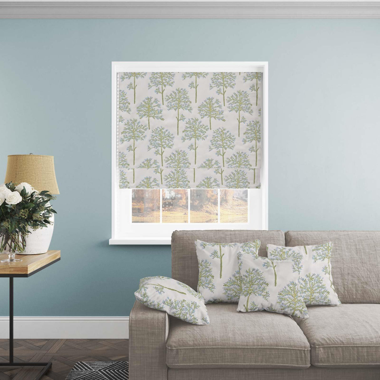 Amersham Duck Egg Made To Measure Roman Blind by Style Furnishings