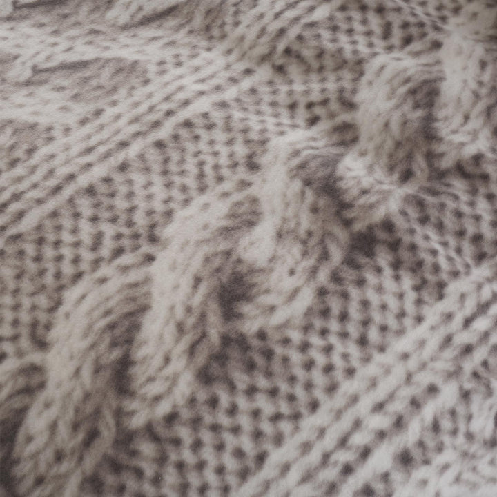Cable Knit Fleece Duvet Cover Set - Ideal