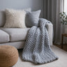 Cable Knit Throw Blanket 127cm x 152cm by Rapport Home