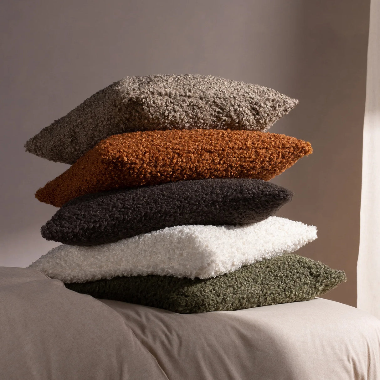 Cabu Chunky Boucle Cushion Cover Chocolate - image 5