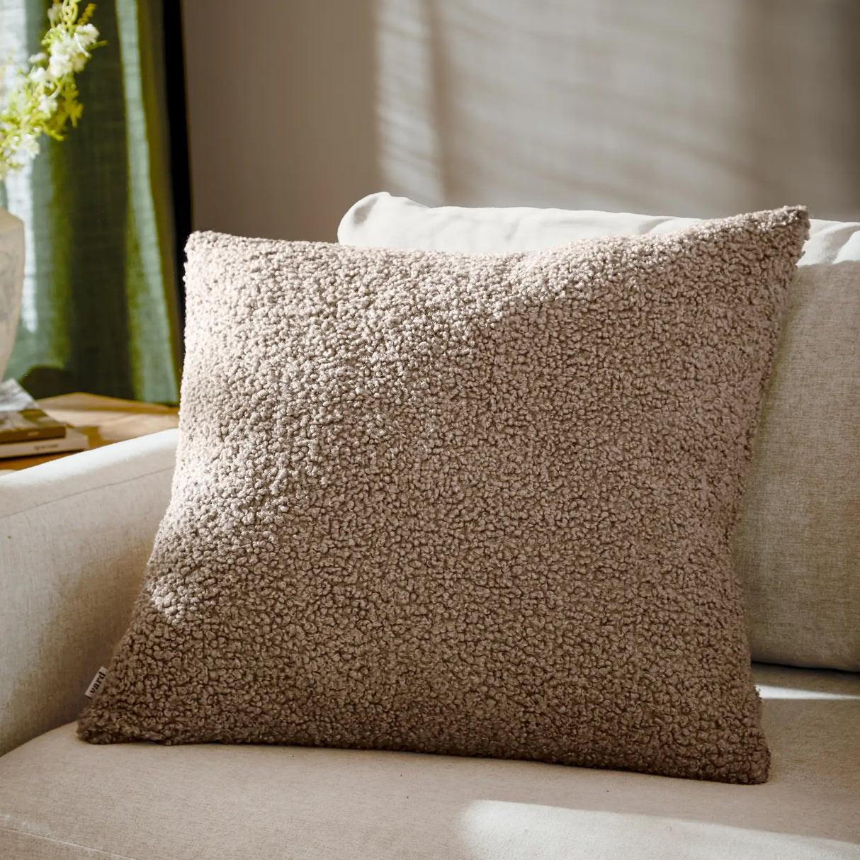 Cabu Chunky Boucle Cushion Cover Taupe 55 x 55cm - image 1