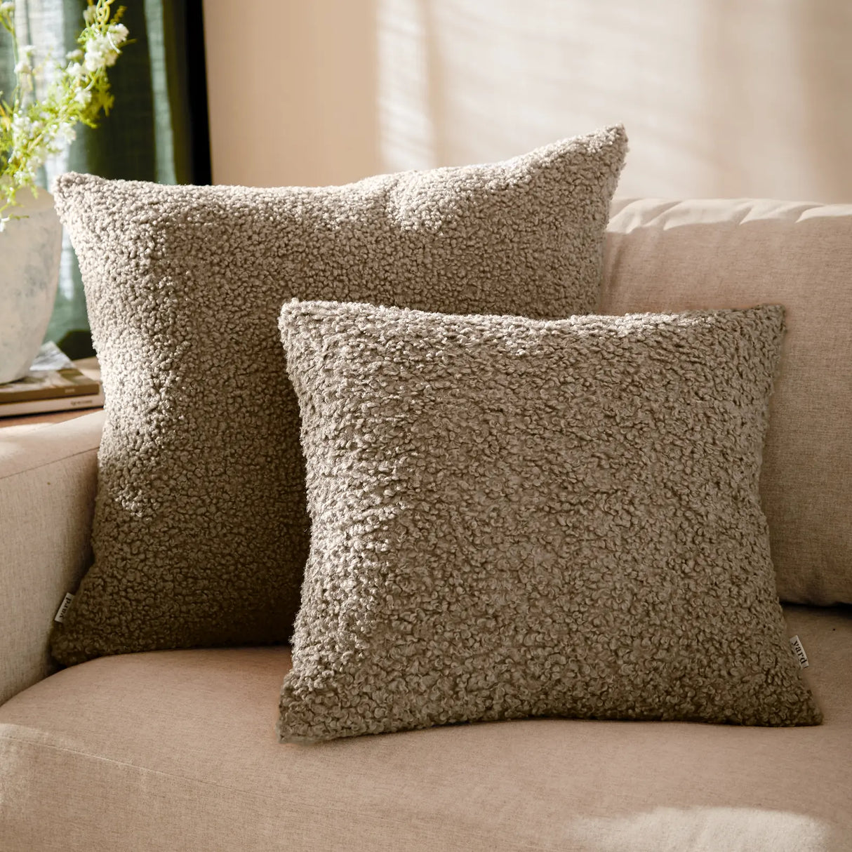 Cabu Chunky Boucle Cushion Cover Taupe 55 x 55cm - image 5