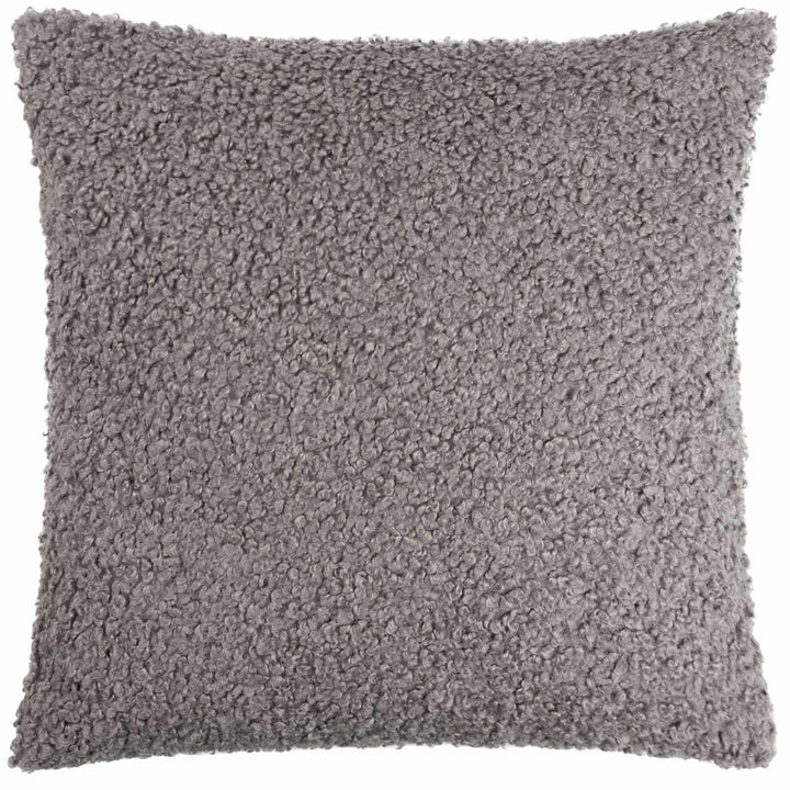 Cabu Storm Grey Textured Boucle Cushion Cover 18" x 18" - Ideal