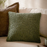 Cabu Textured Boucle Khaki Cushion Cover 45cm x 45cm - additional product view 1
