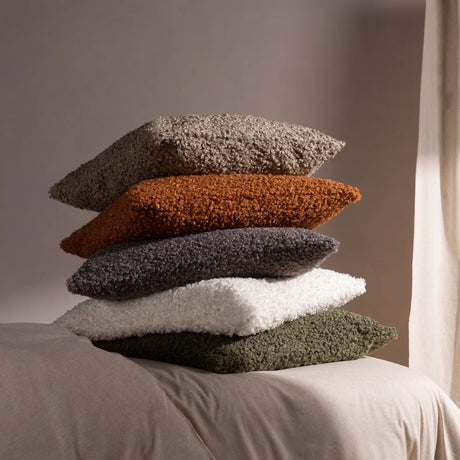 Cabu Textured Boucle Khaki Cushion Cover 45cm x 45cm - additional product view 7