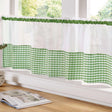 Gingham Voile Curtain Voile Curtain Café Panel - Green