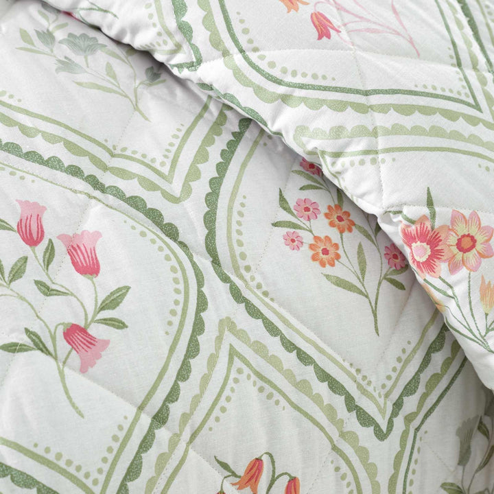 Cameo Floral Quilted Bedspread - Ideal