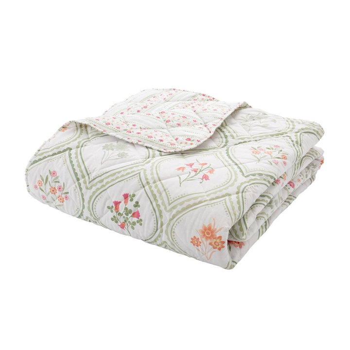 Cameo Floral Quilted Bedspread - Ideal
