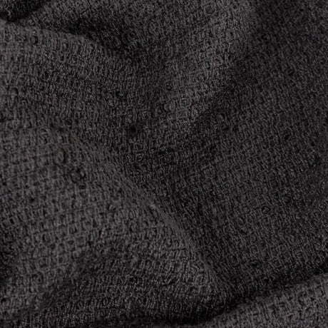 Candar Boucle Woven Tasselled Black Throw Blanket 130cm x 170cm - additional product view 4