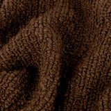 Candar Boucle Woven Tasselled Cocoa Throw Blanket 130cm x 170cm - additional product view 4