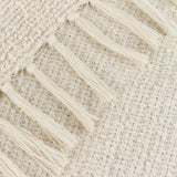Candar Boucle Woven Tasselled Ecru Throw Blanket 130cm x 170cm - additional product view 3