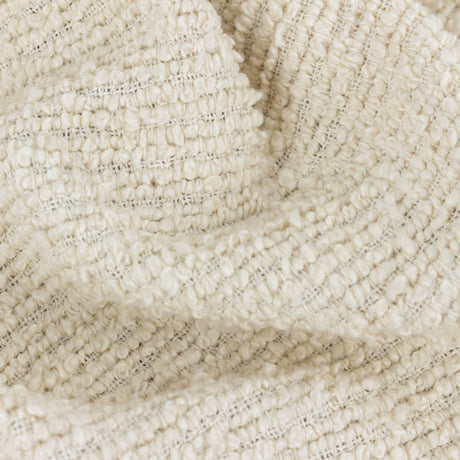 Candar Boucle Woven Tasselled Ecru Throw Blanket 130cm x 170cm - additional product view 4