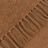 Candar Boucle Woven Tasselled Ginger Throw Blanket 130cm x 170cm - additional product view 3