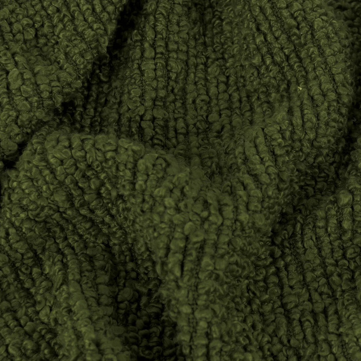 Candar Boucle Woven Tasselled Khaki Throw Blanket 130cm x 170cm - additional product view 4