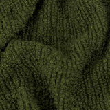 Candar Boucle Woven Tasselled Khaki Throw Blanket 130cm x 170cm - additional product view 4