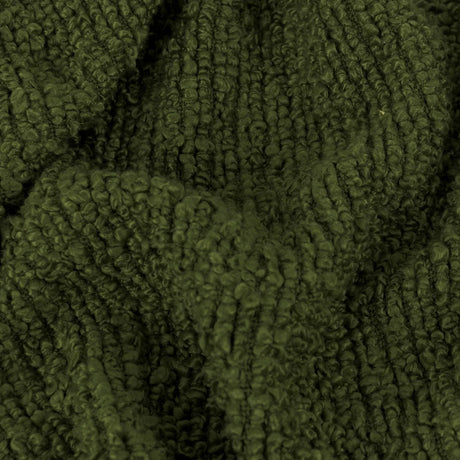 Candar Boucle Woven Tasselled Khaki Throw Blanket 130cm x 170cm - additional product view 4