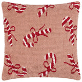 Candy Canes Tufted Cushion Cover Pink/Red 45 x 45cm - image 2
