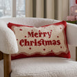 Candy Merry Christmas Tufted Cushion Cover Red/White 30 x 50cm - image 1