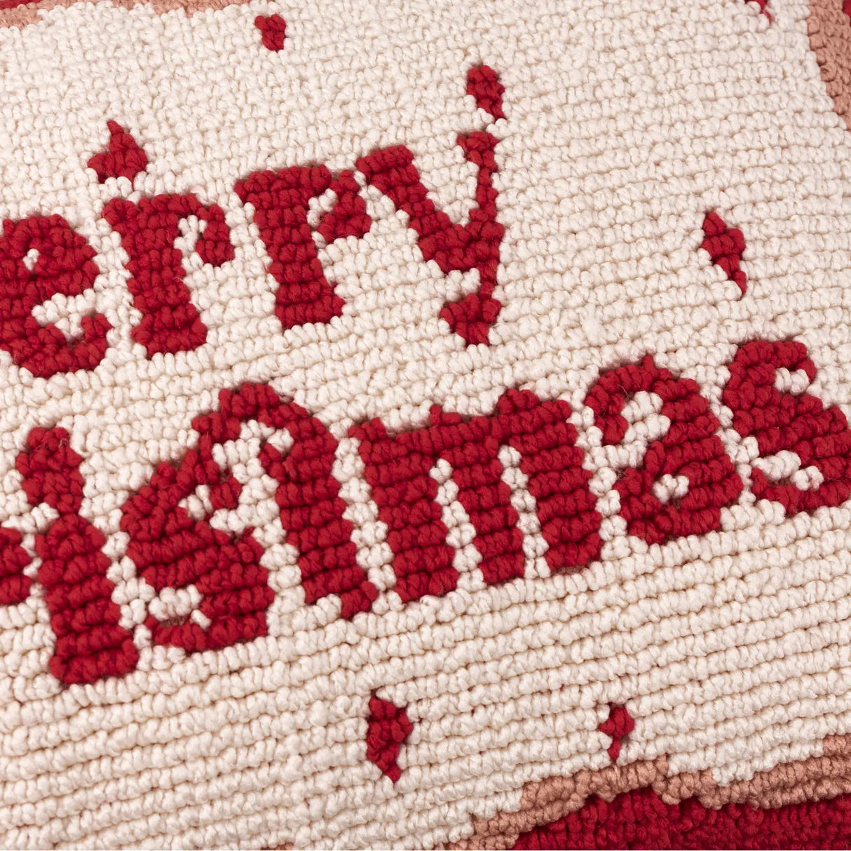 Candy Merry Christmas Tufted Cushion Cover Red/White 30 x 50cm - image 5