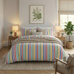 Candy Stripe Flannelette Duvet Cover Set
