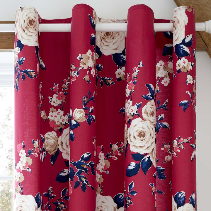 Canterbury Black Out Eyelet Curtains Plum 66" x 72" - Ideal