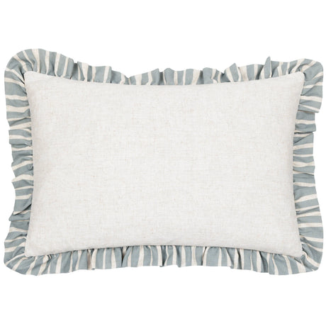 Carmon Stripe Linen / Blue Cushion Cover or Filled Cushion 40cm x 60cm - additional product view 2