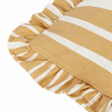 Carmon Stripe Linen / Ochre Cushion Cover or Filled Cushion 40cm x 60cm - additional product view 4