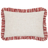 Carmon Stripe Linen / Red Cushion Cover or Filled Cushion 40cm x 60cm - additional product view 2