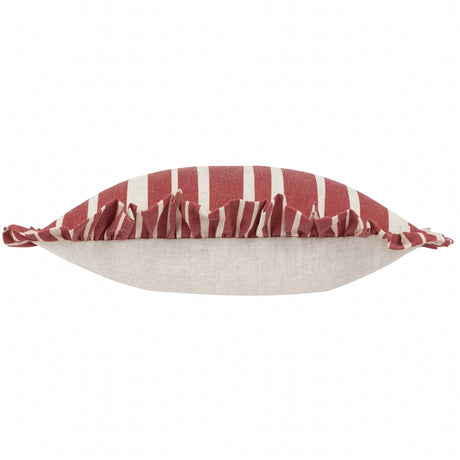 Carmon Stripe Linen / Red Cushion Cover or Filled Cushion 40cm x 60cm - additional product view 3