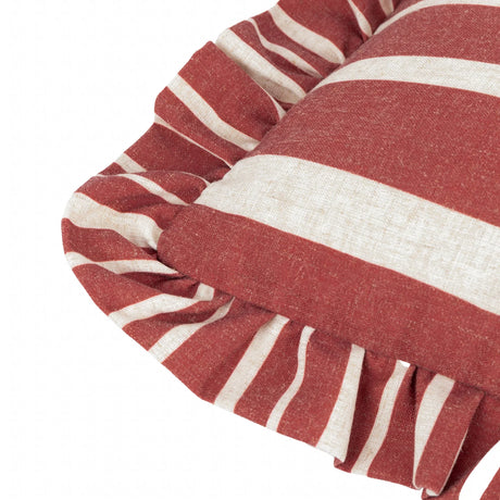 Carmon Stripe Linen / Red Cushion Cover or Filled Cushion 40cm x 60cm - additional product view 4