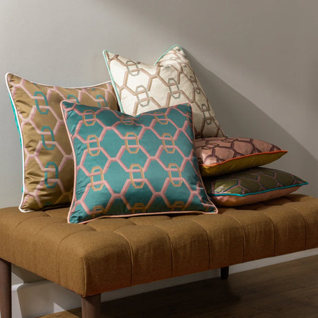 Carnaby Chain Olive Cushion Cover 45cm x 45cm - additional product view 4