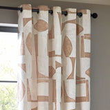 Carro Abstract 100% Cotton Lined Eyelet Curtains Clay - image 4